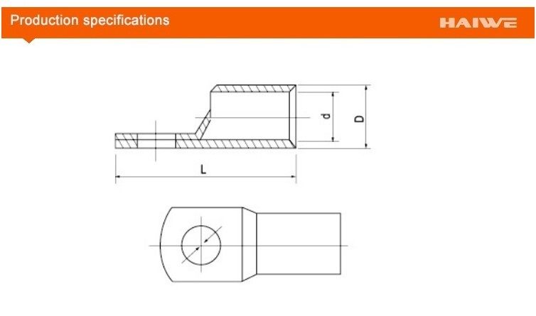 Sc Dtga Tin Plated Copper Crimping Terminal Connector Cable Lugs