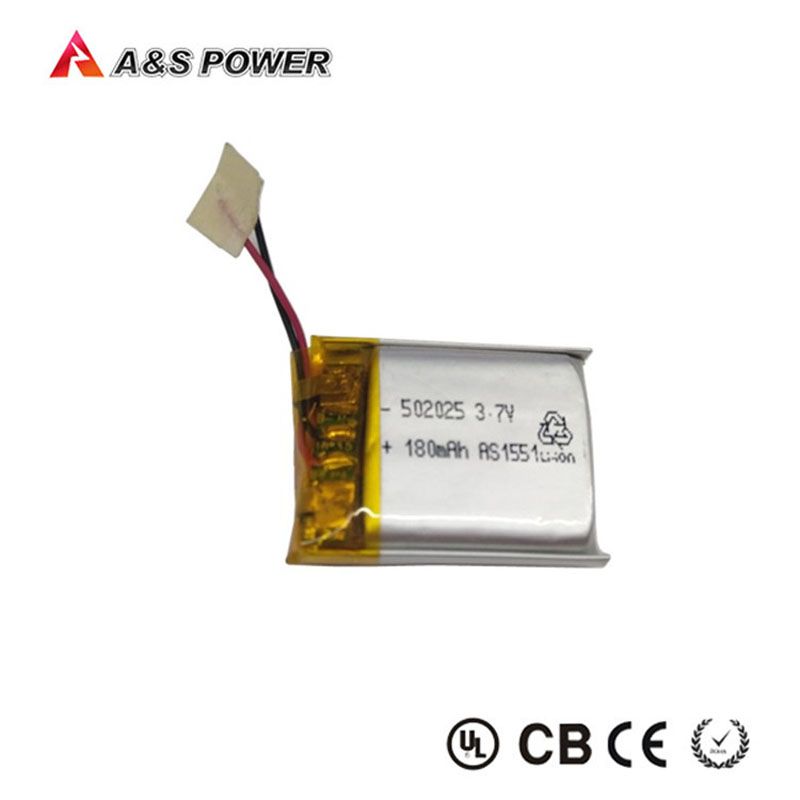 502025 3 7V 180mAh Li Ion Polymer Battery Rechargeable Rechargeable