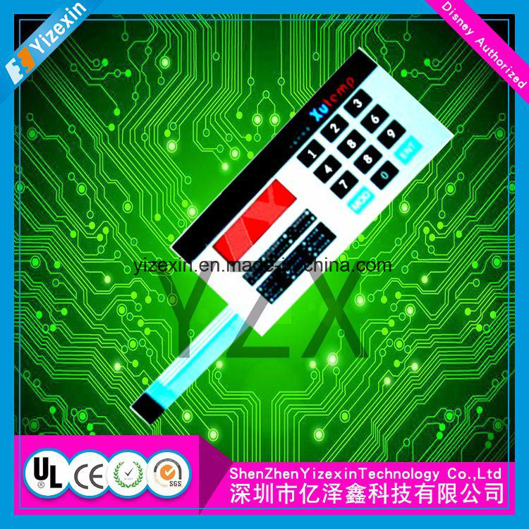 Factory Supply Pet Membrane Switch Keyboard with Medal Dome