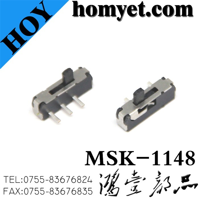China Factory High Quality Slide Switch with 3pin DIP Type (msk-1148)