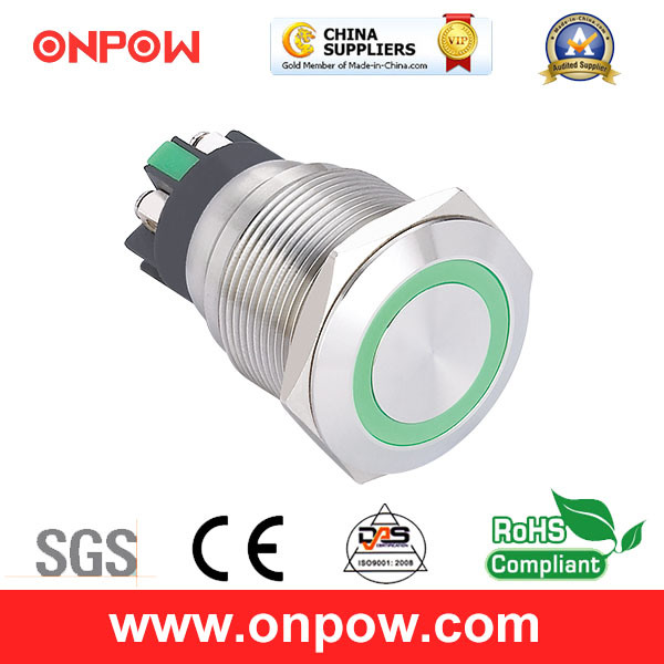 Onpow 22mm Push Button Switch (GQ22L-11E/B/6V/S, CE, CCC, RoHS)