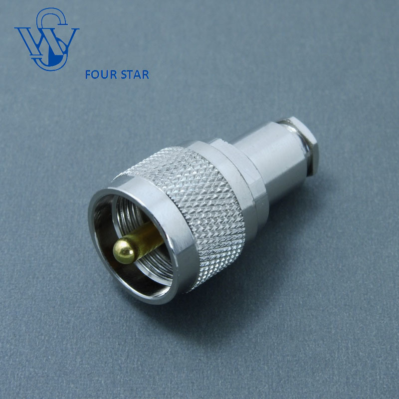 UHF Pl259 Male Plug Clamp Connector for Rg58 Cable