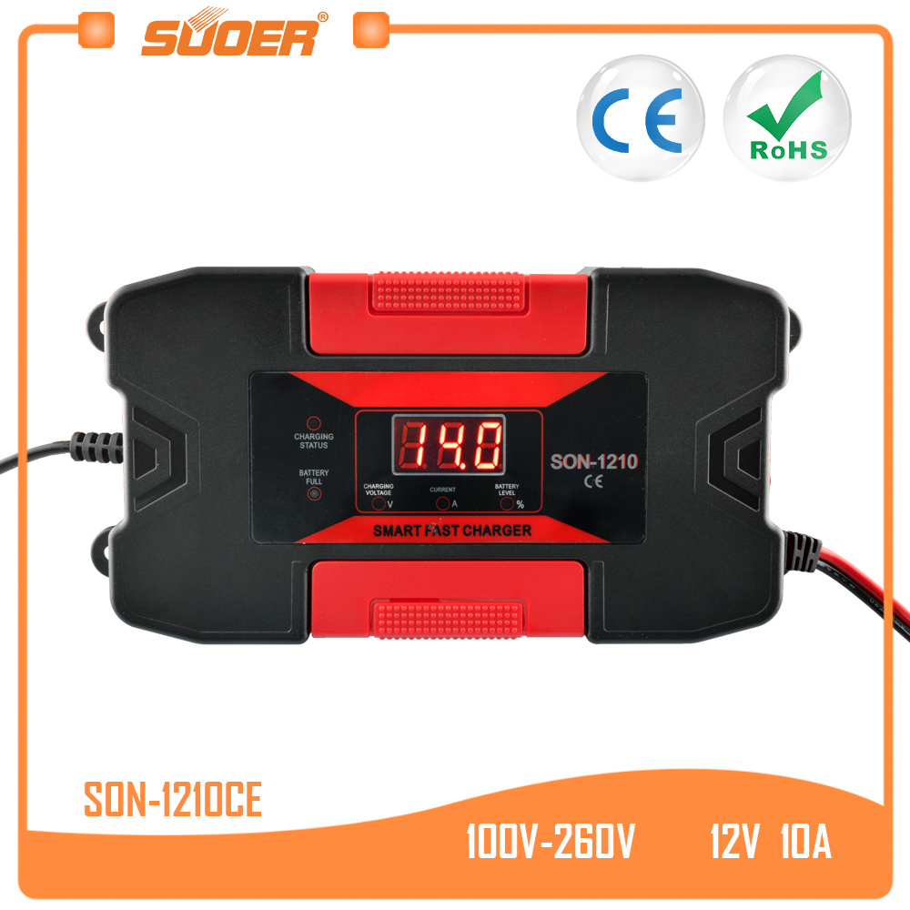 Suoer 12V 10A Solar Car Automatic Battery Charger with Ce (SON-1210CE)
