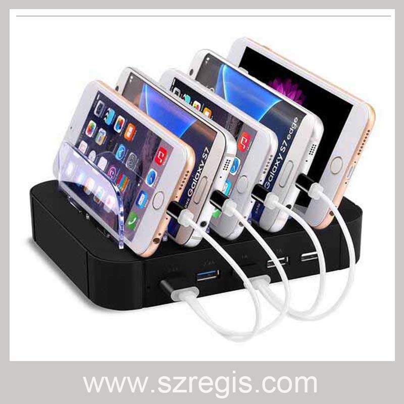 Universal High Power 5ports USB Mobile Phone Battery Holder Charger