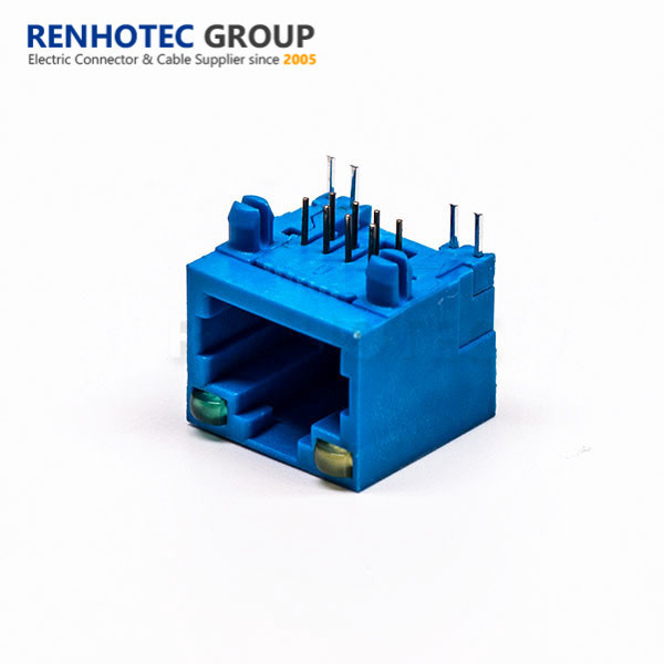 Single Port RJ45 Connector with LED Light