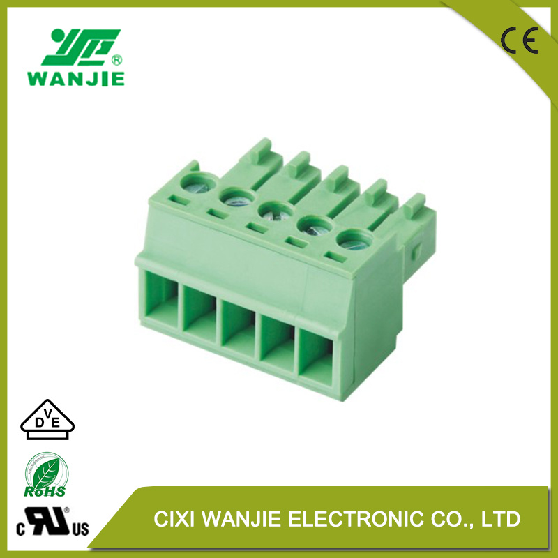 PCB Terminal Block Green Pluggable Connector with High Voltage High Current Wj15edgk, Pitch 3.5/3.81mm
