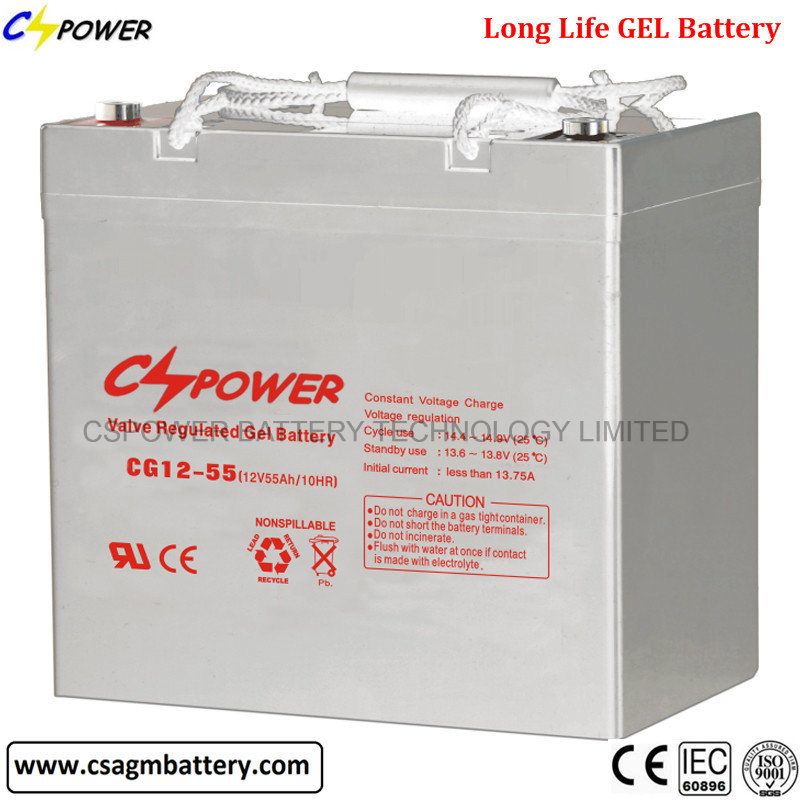 12V 55ah Gel Rechargeable Maintenance Free Battery
