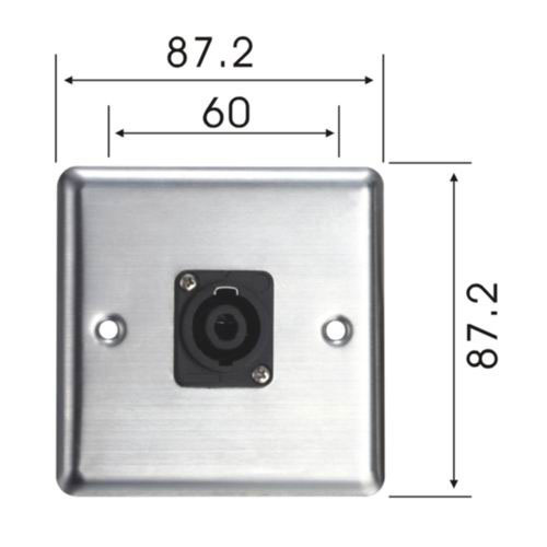 Stainless XLR Wall Plate, Wall Socket (9.2007)
