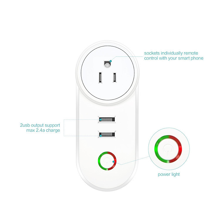 Smart WiFi Wireless Plug Remote Control Your Devices with Amazon Alexa and Google Assistant