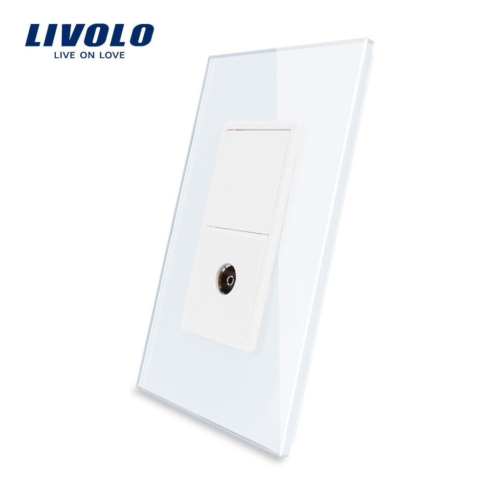 Livolo Manufacturer Single Hole One Gang TV Wall Socket Vl-C591V-11/12