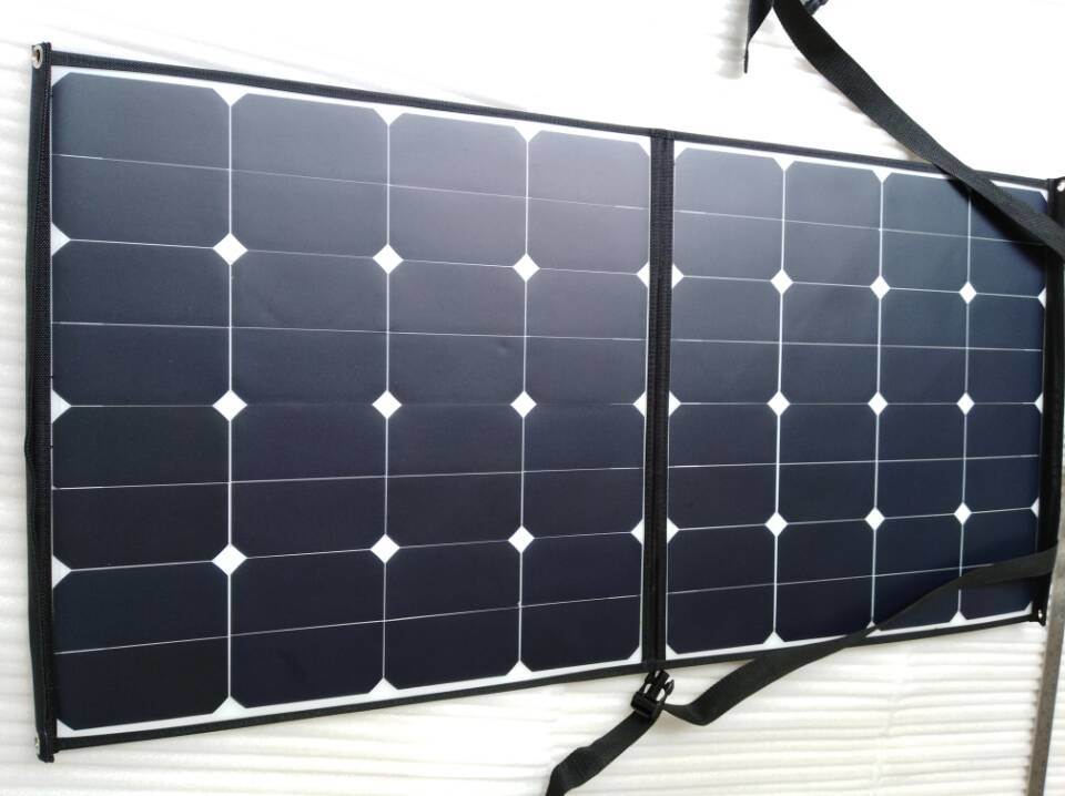 100W Sunpower Foldable Flexible Soft Elastic Portable Solar Mobile Phone Power Panel Cloth Charger Bag