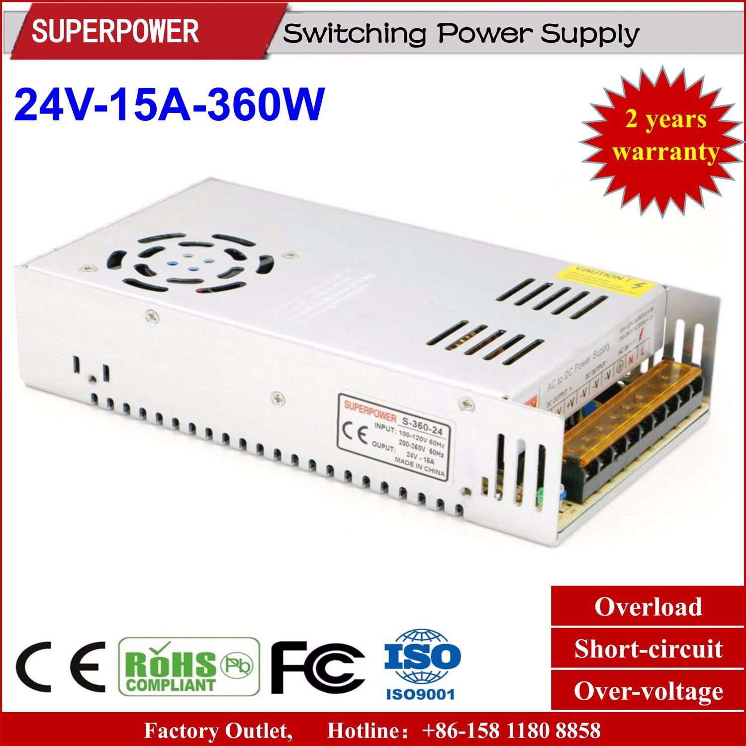 DC 24V 15A 360W 3D Printer Switching Power Supply