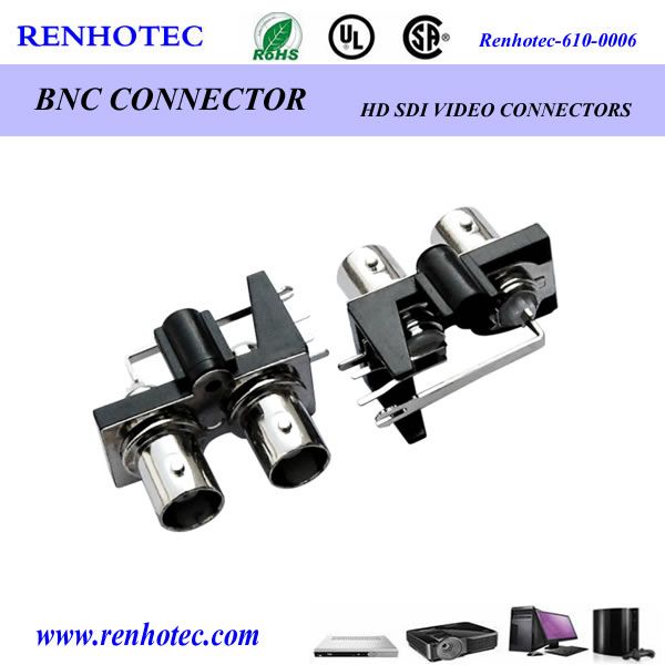 BNC Connector Right Angle Metalized Plastic Hoods - Straight Pcb Mount ...