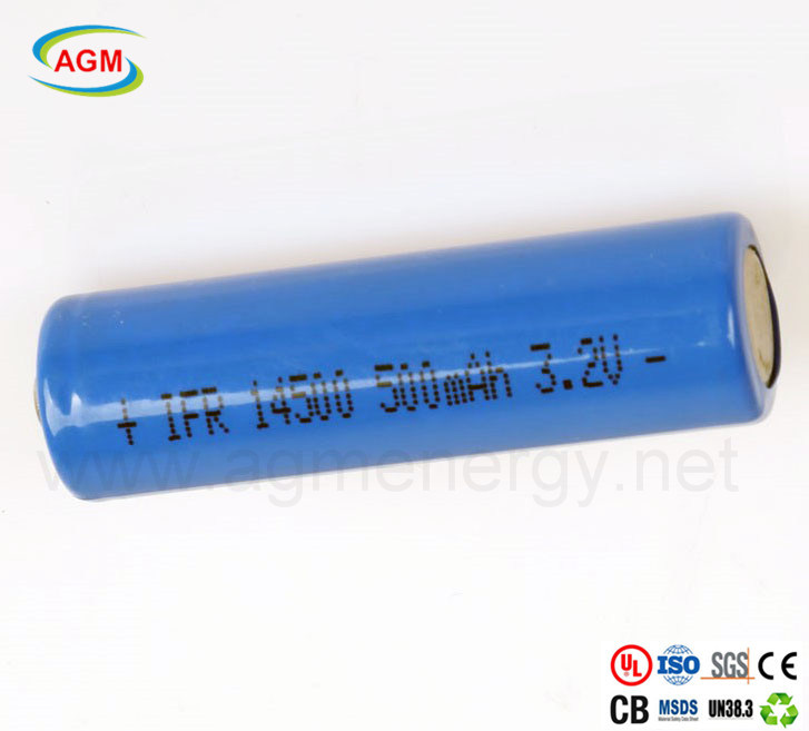 Hot Digital Product Ifr 14500 500mAh 3.2V LiFePO4 Battery
