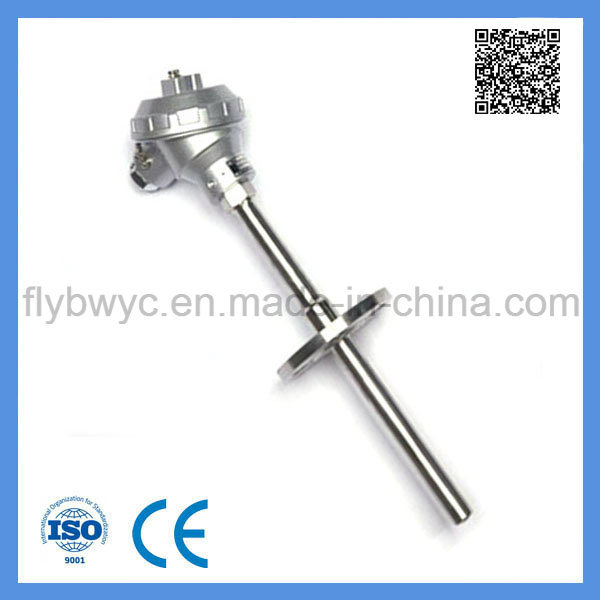 PT100 Assembly Rtd -100-420c Temperature Sensor with Fixed Flange Resistance