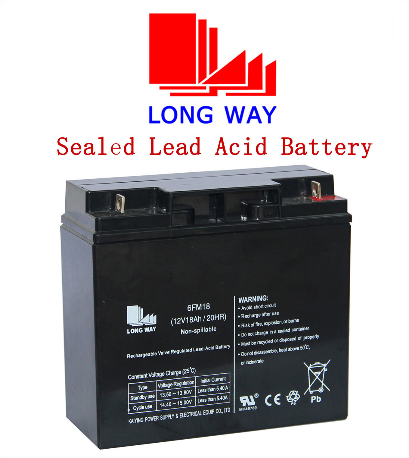 12V18ah/20hr Toys UPS Sealed Lead-Acid Battery for Emergency Lighting