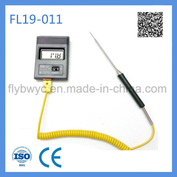 Needle-Shaped K Type Temperature Sensor with Plug for Food Prcessing