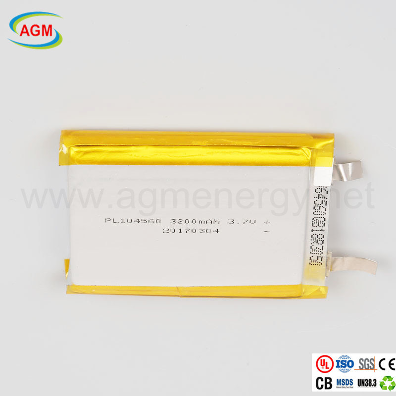 Hot Sale Pl104560 3200mAh 3.7V Lithium Polymer Battery