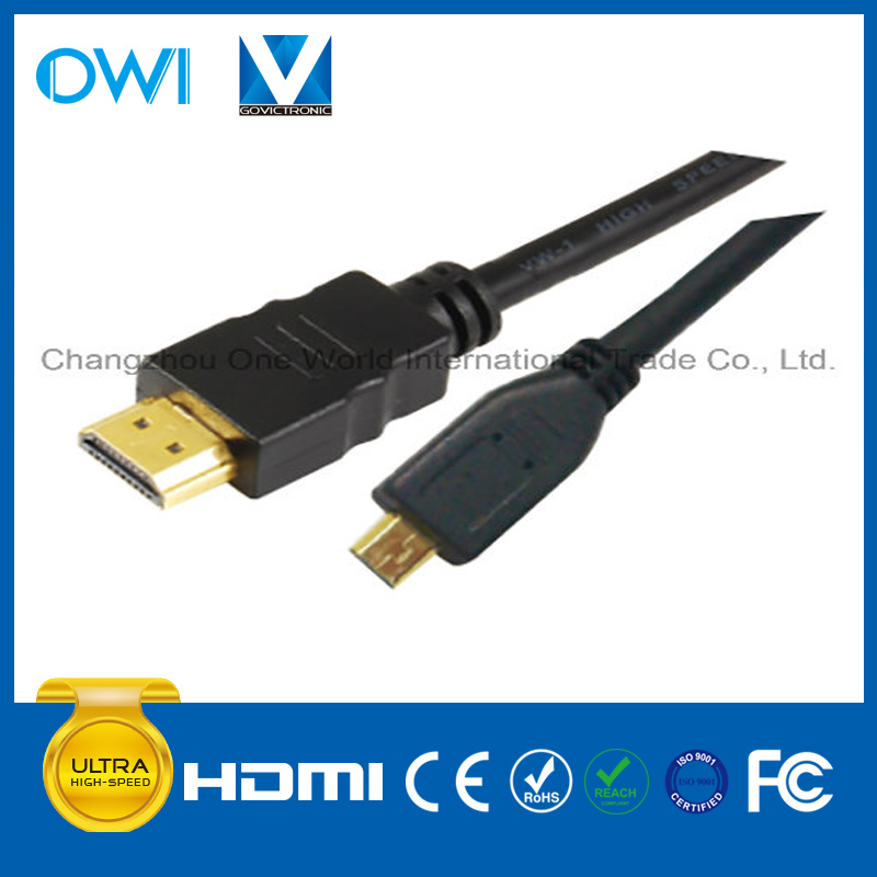 Micro HDMI to HDMI Cable for Cellphone Camcorders HDTV