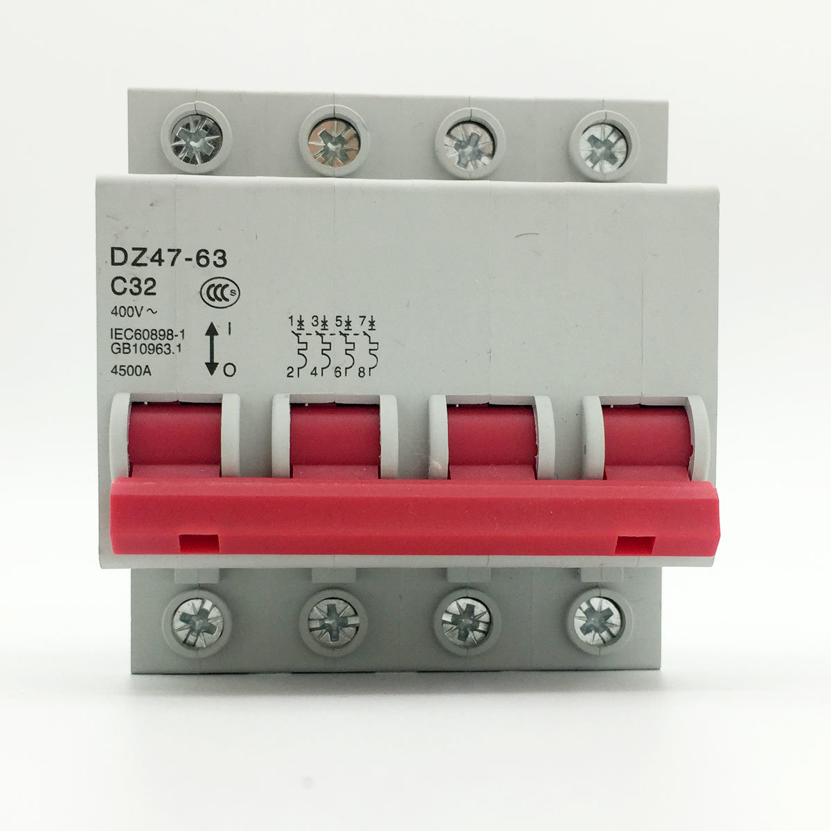 Dz47-63 4p MCB Miniature Circuit Breaker