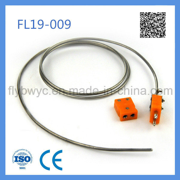 E Type Sheathed Thermocouple Temperature Sensor 0-600c with Plug