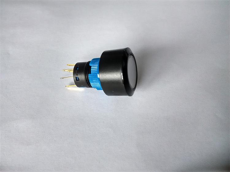 TUV UL 22mm Pin Terrminal Customized Double Color Black PC Frame Push Button Switch