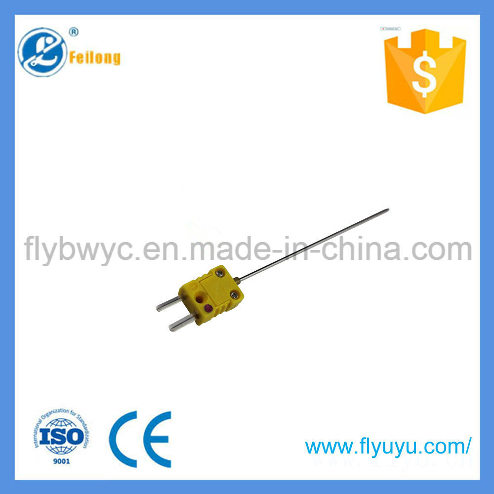 Needle-Shaped K Type Temperature Sensor with Plug for Rubber Food Prcessing