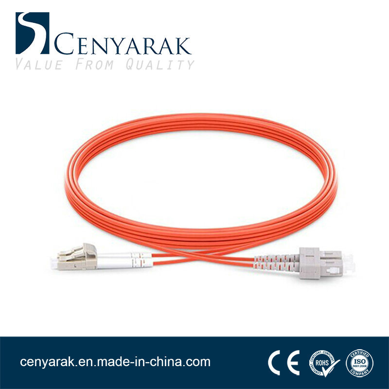 3 Meter Multi-Mode Duplex Fiber Optic Cable (50/125) LC to Sc