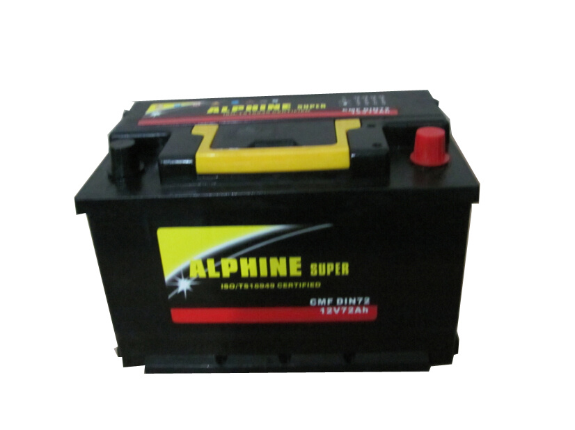 Mf Automobile Battery/ DIN72 Mf Car Battery
