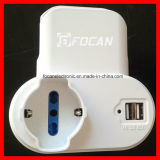 Italian Adaptor Plug with USB Port 5V 2.1A