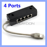 4 Ports RJ45 Adapter Cable Ethernet Coupler 8p8c 1 Male to 4 Female Network Splitter