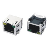 SMT Products Metal RJ45 Straight Connector with LED