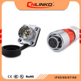 2017 Hot Selling Cnlinko Dh20 Welding Cable Connector Approval TUV/UL/CCC 7pin DC Connector IP65/IP67 with Rubber Cap
