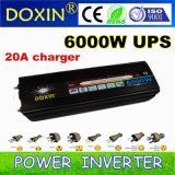 Double LED Display 6000W for pump off-grid inverter 6kw DC to AC power inverter with UPS & Charger (DXP6000WUPS-20A)