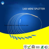 1X8 Fiber Optical PLC Splitter with Mini Steel Tube Package