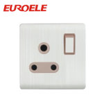 Traditional Brushed White Aluminum Plate 15A Switched Socket