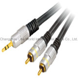 3.5mm Stereo Plug - 2RCA Plugs Cable