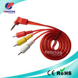 Audio Video Cable 3RCA to 3.5mm 4c Angled Stereo Cable