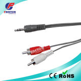 Grey 3.5mm Stereo to 2RCA AV Cable