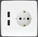 Hotsell USB Socket Wall Europe with USB Charger Outlet