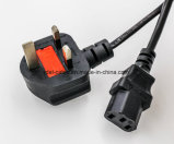 4 Way Universal UK Electrical Power Extension Socket Power Cord UK Power Cord with C13 Right Angel Connector