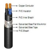 PVC Jacket PVC Insulated Armor Power Cable (Cu / PVC / SFWA / PVC)