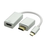 3 in 1 USB C 3.1 Type C to VGA/F Cable Support 4K*2K Male to Female HDMI Converter to VGA Adapter for MacBook PRO