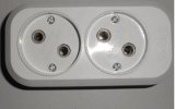 European Extension Socket 2 Gang Socket Without Switch