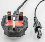 250V UK Power Cord/ Bsi Power Cord UK Power Cord with Socket UK Plug with 8 Socket 2 Pin