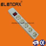 5-Way European Extension Strip Socket and Switch with Grounding (E9005ES)
