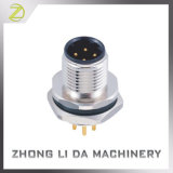 M12 Male Panel Mount Connector Metal Body
