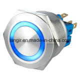 25mm Flat Head Vandal Resistant Momentary 1no1nc LED Push Button Switch