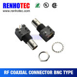 BNC Right Angle Female Coaxial Connector with Black Housing