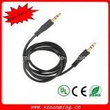 High Quality 3.5mm M-M Audio Jack Connection Cable Black (1M-Length)